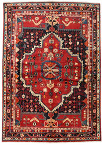 Hamadan Rug 150X217 Red/Dark Grey Wool, Persia/Iran Carpetvista