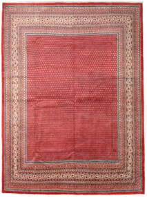Tapete Persa Sarough Mir 275X373 Vermelho/Laranja Grande (Lã, Pérsia/Irão)