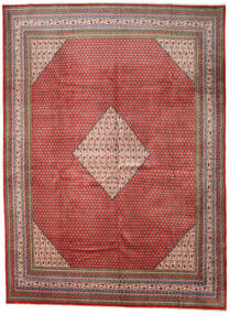  Orientalisk Sarough Mir Matta 292X393 Röd/Orange Stor Ull, Persien/Iran Carpetvista