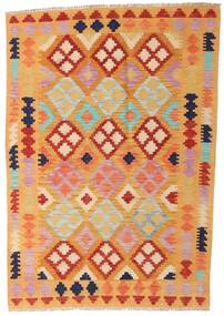 124X177 Kilim Afghan Old Style Rug Oriental Orange/Beige (Wool, Afghanistan) Carpetvista