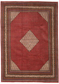  Orientalisk Sarough Mir Matta 263X368 Röd/Brun Stor Ull, Persien/Iran Carpetvista