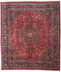  Mashad Rug 300X345 Persian Wool Red/Dark Red Large Carpetvista