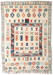  Moroccan Berber - Afghanistan 125X181 ウール 絨毯 ベージュ/ダークグレー 小 Carpetvista
