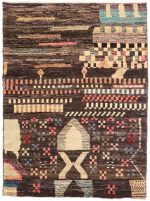 129X173 Tapis Moroccan Berber - Afghanistan Moderne Marron/Beige (Laine, Afghanistan) Carpetvista