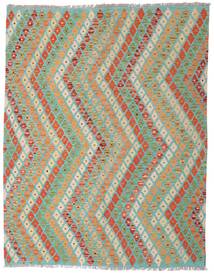 絨毯 キリム アフガン オールド スタイル 157X199 グリーン/イエロー (ウール, アフガニスタン)