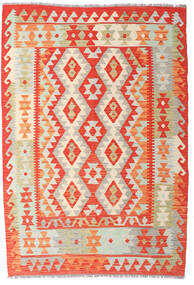 Kelim Afghan Old Style Teppe 122X177 Beige/Rød Ull, Afghanistan Carpetvista