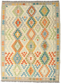  Orientalsk Kelim Afghan Old Style Teppe 131X174 Beige/Gul Ull, Afghanistan Carpetvista