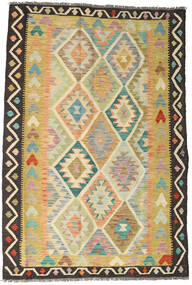 Kelim Afghan Old Stil Teppich 123X182 Gelb/Beige Wolle, Afghanistan Carpetvista