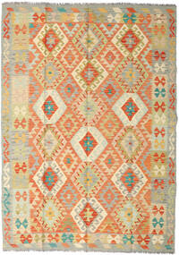 167X233 Kelim Afghan Old Stil Teppich Orientalischer Beige/Gelb (Wolle, Afghanistan) Carpetvista