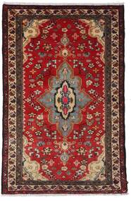  Orientalischer Hamadan Teppich 79X121 Rot/Dunkelrot Wolle, Persien/Iran Carpetvista