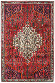 Shiraz Tæppe 130X197 Rød/Lyserød Uld, Persien/Iran Carpetvista