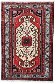 絨毯 ハマダン 78X119 ダークレッド/レッド (ウール, ペルシャ/イラン)