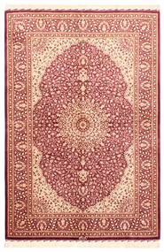 Alfombra Persa Ghom De Seda 102X151 Rojo/Beige (Seda, Persia/Irán)