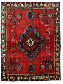  164X220 Afshar Szőnyeg Piros/Sötétpiros Perzsia/Irán
 Carpetvista