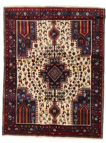 Afshar Shahre Babak Teppich 124X162 Dunkelrosa/Beige Wolle, Persien/Iran Carpetvista