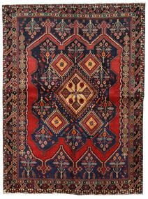  Persischer Afshar Teppich 158X211 Dunkellila/Rot Carpetvista