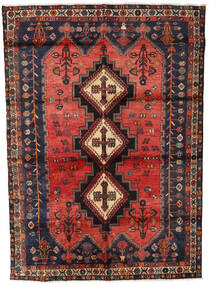 Afshar Rug Rug 164X227 Red/Dark Grey Wool, Persia/Iran Carpetvista