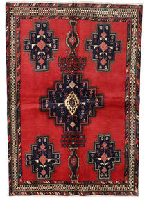 絨毯 アフシャル 154X218 レッド/ダークピンク (ウール, ペルシャ/イラン)