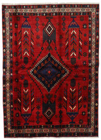 Afshar Matot Matto 177X246 Tummanpunainen/Punainen Villa, Persia/Iran Carpetvista