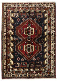 Afshar Teppich 143X200 Dunkelrot/Beige Wolle, Persien/Iran Carpetvista