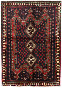  Orientalischer Afshar Teppich 148X211 Dunkelrot/Rot Wolle, Persien/Iran Carpetvista