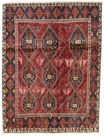 Afshar Teppich 134X178 Rot/Dunkelrot Wolle, Persien/Iran Carpetvista