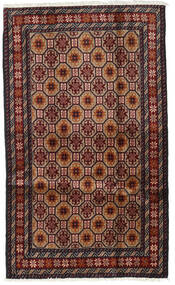 Belutsch Teppich 98X164 Dunkelrot/Braun Wolle, Persien/Iran Carpetvista