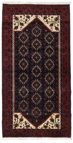 絨毯 バルーチ 98X191 ダークレッド/ベージュ (ウール, ペルシャ/イラン)