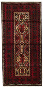 絨毯 バルーチ 90X190 ダークレッド/レッド (ウール, ペルシャ/イラン)