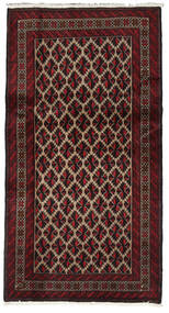 92X175 Χαλι Beluch Ανατολής Καφέ/Σκούρο Κόκκινο (Μαλλί, Περσικά/Ιρανικά) Carpetvista