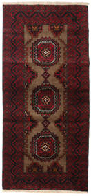  Orientalischer Belutsch Teppich 90X194 Dunkelrot/Braun Wolle, Persien/Iran Carpetvista