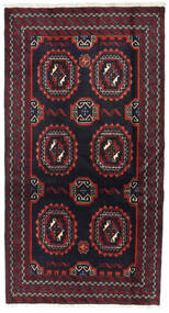  Persischer Belutsch Teppich 100X184 Dunkelrosa/Dunkelrot Carpetvista