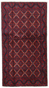  Baluch Rug 100X185 Persian Wool Dark Pink/Red Small Carpetvista