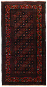 Beluch Teppe 97X183 Mørk Rød/Rød Ull, Persia/Iran Carpetvista