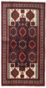  Persisk Beluch Tæppe 103X195 Mørkerød/Rød (Uld, Persien/Iran)