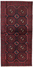 絨毯 オリエンタル バルーチ 100X203 ダークピンク/ダークレッド (ウール, ペルシャ/イラン)