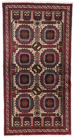  Persisk Beluch Tæppe 97X184 Mørkerød/Rød (Uld, Persien/Iran)