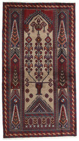  Belutsch Teppich 100X182 Persischer Wollteppich Dunkelrosa/Dunkelrot Klein Carpetvista
