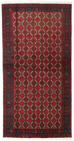 Beluch Matta 98X190 Röd/Mörkröd Ull, Persien/Iran Carpetvista