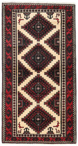 絨毯 オリエンタル バルーチ 96X182 茶色/ベージュ (ウール, ペルシャ/イラン)