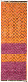 Moroccan Berber - Afganistan Teppich 87X271 Läufer Orange/Rot Wolle, Afghanistan Carpetvista