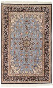  156X239 Isfahan Silkerenning Teppe Brun/Oransje Persia/Iran