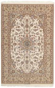 絨毯 イスファハン 絹の縦糸 158X237 ベージュ/茶 ( ペルシャ/イラン)
