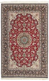 153X238 絨毯 イスファハン 絹の縦糸 オリエンタル ベージュ/茶色 (ペルシャ/イラン)