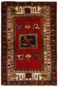 Χαλι Ανατολής Ghashghai Fine 128X190 Καφέ/Σκούρο Κόκκινο (Μαλλί, Περσικά/Ιρανικά)