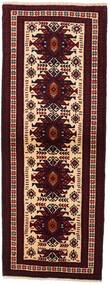  Persian Baluch Rug 74X198 Dark Red/Beige Carpetvista