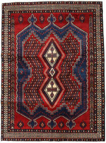 163X226 Afshar Teppich Orientalischer Dunkelrosa/Rot (Wolle, Persien/Iran) Carpetvista
