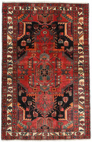115X179 Dywan Hamadan Orientalny Czerwony/Brunatny (Wełna, Persja/Iran) Carpetvista