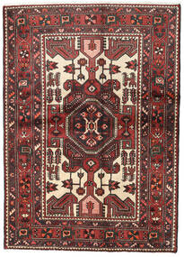  Persischer Hamadan Teppich 140X194 Rot/Braun (Wolle, Persien/Iran)