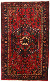  Persischer Hamadan Teppich 136X218 Dunkelrot/Rot (Wolle, Persien/Iran)